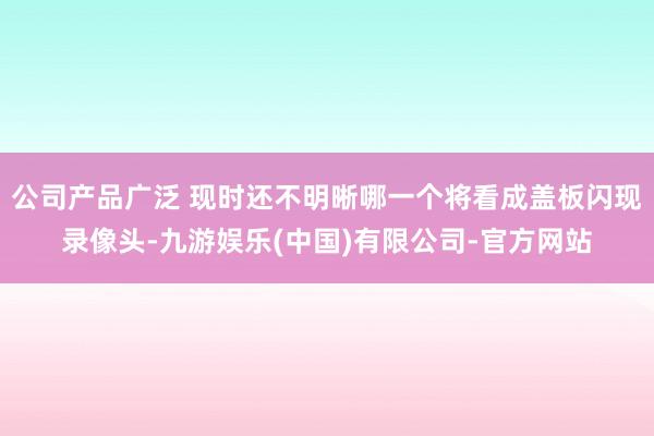 公司产品广泛 现时还不明晰哪一个将看成盖板闪现录像头-九游娱乐(中国)有限公司-官方网站