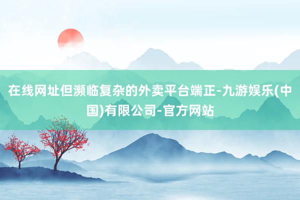 在线网址但濒临复杂的外卖平台端正-九游娱乐(中国)有限公司-官方网站
