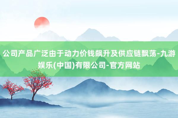 公司产品广泛由于动力价钱飙升及供应链飘荡-九游娱乐(中国)有限公司-官方网站